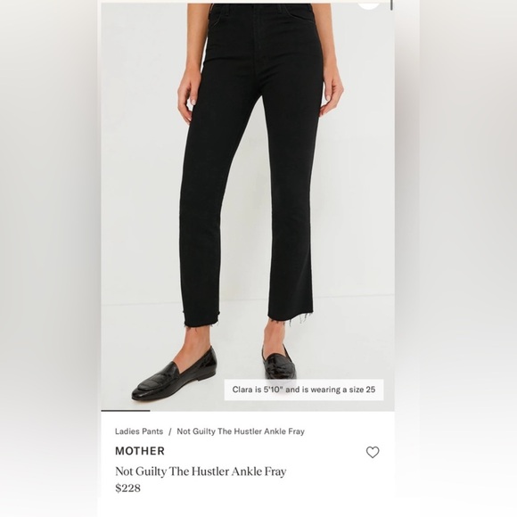 Mother Jeans Not Guilty The Hustler Ankle Fray Jeans 29